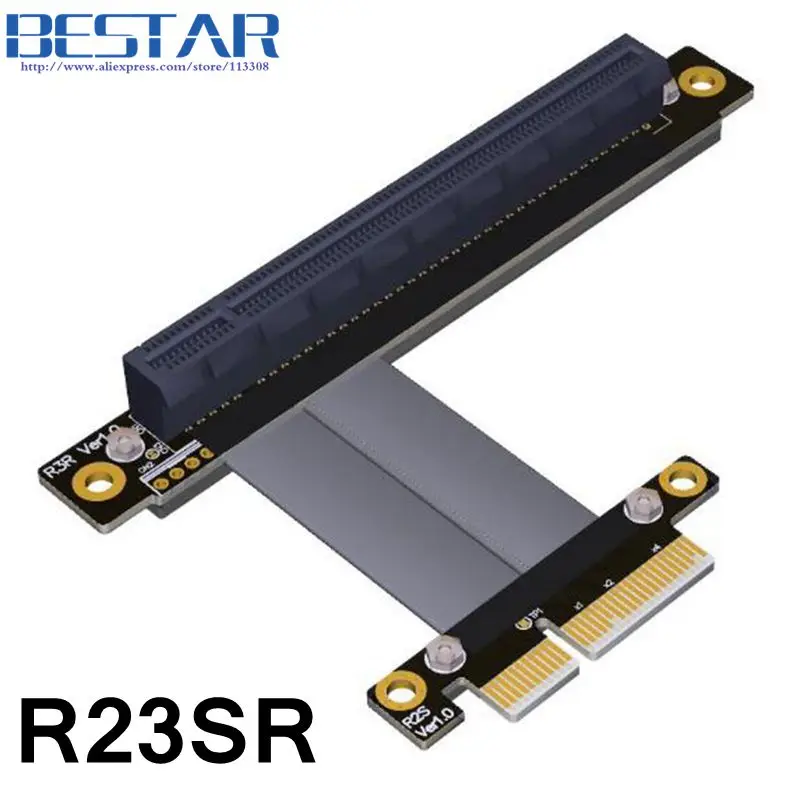 PCIe 4x Ke PCIe 16x Kabel Ekstensi Riser 5Cm 10Cm 20Cm 30Cm 60Cm 1M PCI-E GEN3.0 Pci-express 4x 16x Kabel Perpanjangan Sudut Kanan
