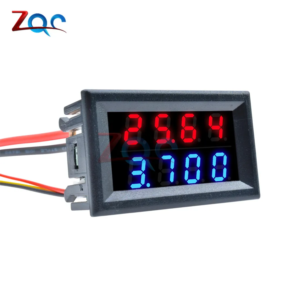 Mini DC 4 Bits Dual Digital Voltmeter Ammeter DC 200V 10A Voltage Current Volt Amp Monitor Meter Detector Power Supply Tester