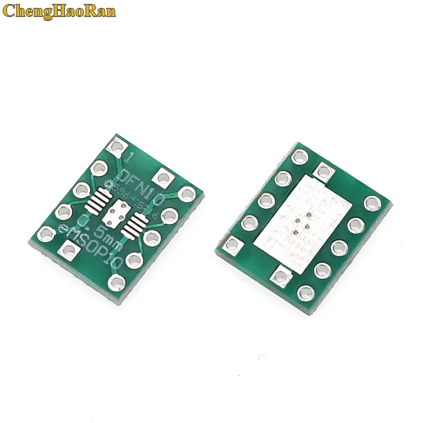 ChengHaoRan-DFN10 EMSOP10 턴 DIP10 0.5MM 피치 냉각 IC 어댑터 소켓, 어댑터 플레이트 PCB 테스트 보드 5 개