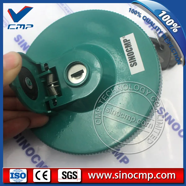 SINOCMP oil cover, fuel tank cap for Kobelco SK200-6 excavator, high quality with 1 year warranty