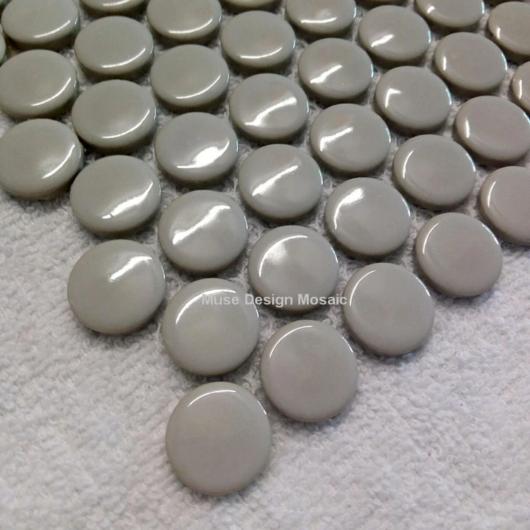 

Nordic Style Glossy Light Gray Glazed Ceramic Mosaic Tiles, Kitchen Pool Bathroom Shower Brick DIY wall tile floor tile,