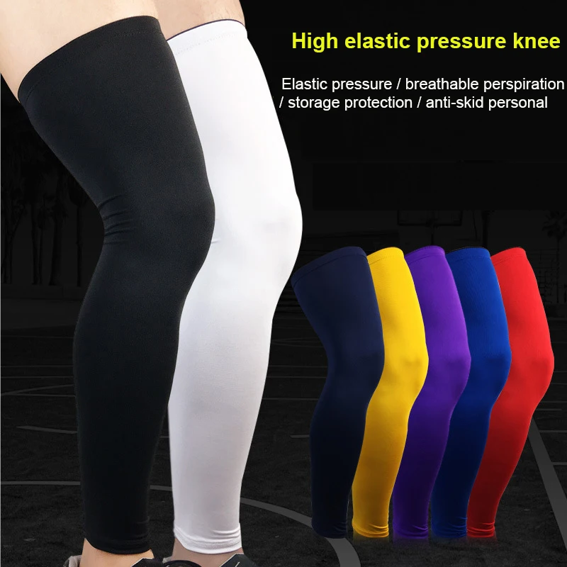 1PCS Super elastic basketball knee pad support brace football leg calf thigh compression sleeve sports safety