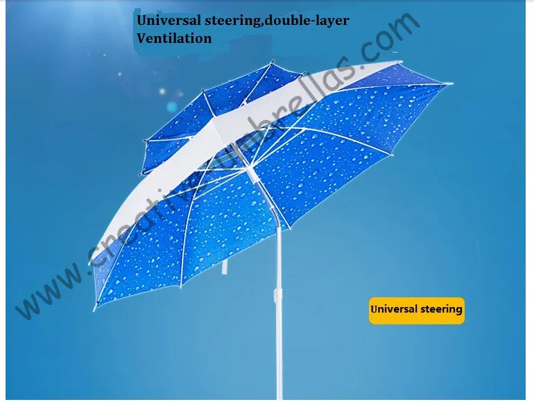 

2meter diameter 70T aluminium shaft fiberglass 210Doxford Anti UV universal steering adjustable beach fishing outdoor umbrella