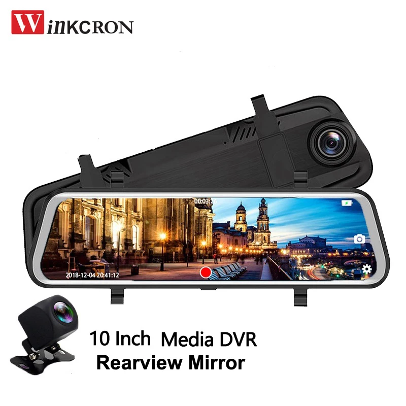 

10 inch Car Rear view Mirror Stream Media Rearview DVR Dash Cam Video Recorder Player FHD 1080P Car Intelligent System Camera