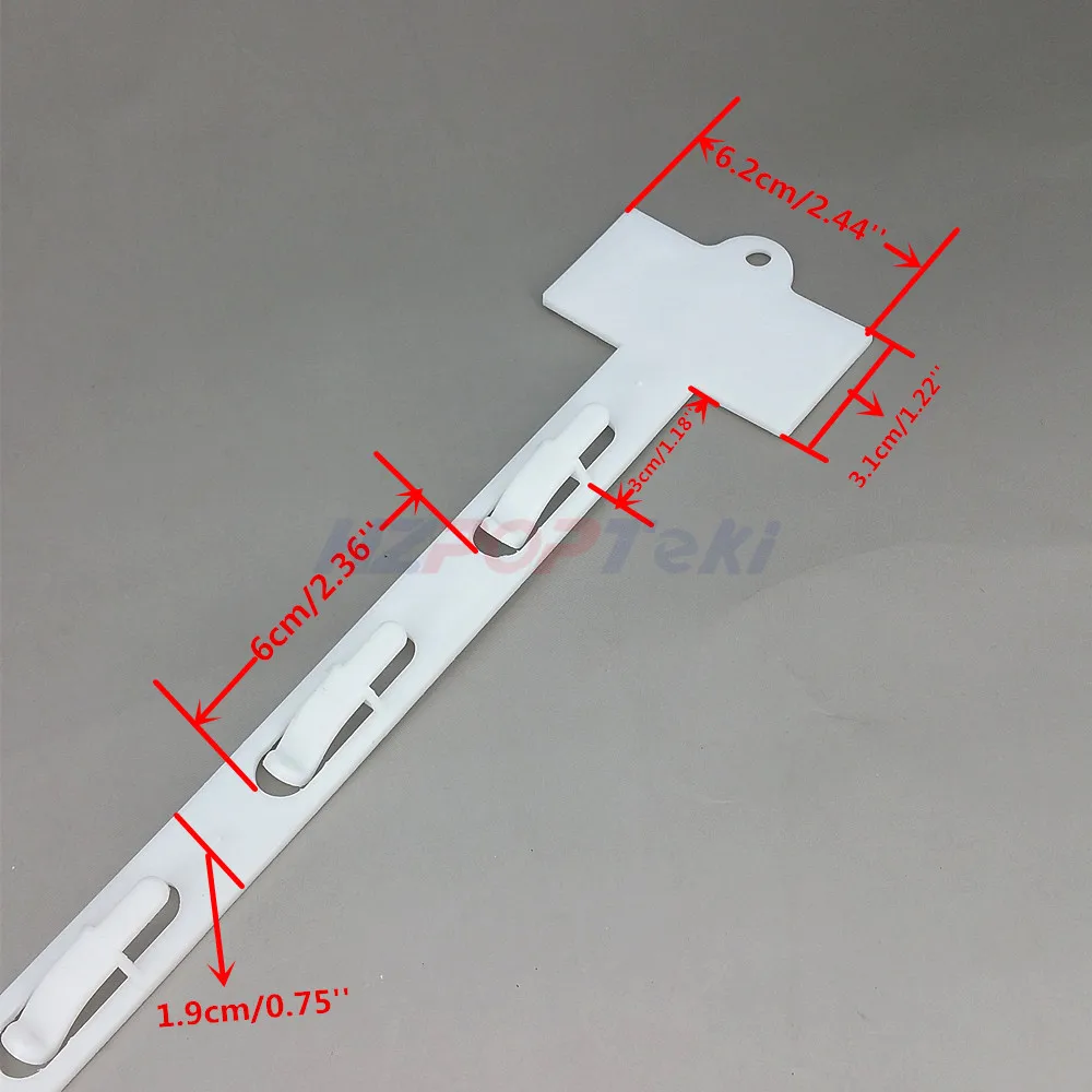 Imagem -03 - Pendurado Commodity Display Clips Plástico pp Produtos de Varejo Merchandise Display Ganchos Promoção Supermercado 60 Pcs L42cm