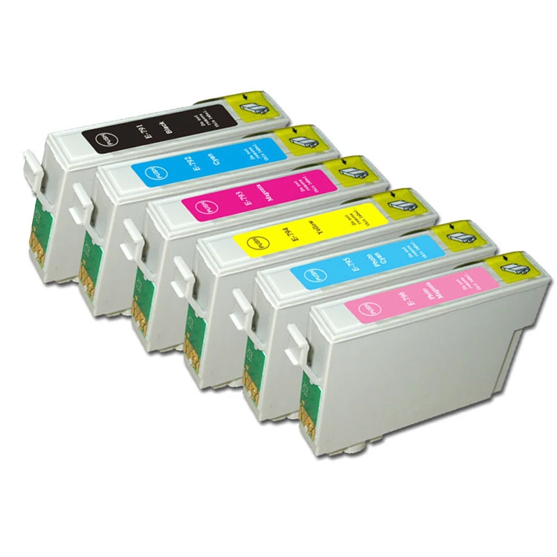 

Vilaxh T0791 Ink Cartridge For Epson Stylus Photo 1400 1410 PX660 P50 PX650 PX700W PX710W PX720WD PX730WD PX810FW T0791 - T0796