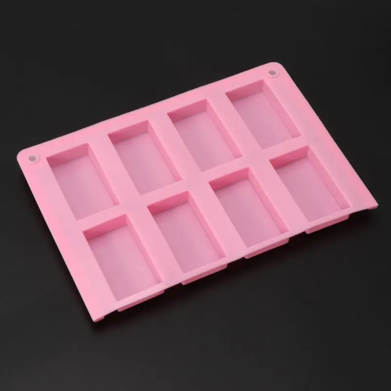 Molde silicona cuboide rectangular 8 cavidades, Molde resina flores secas para jabón, herramientas bricolaje