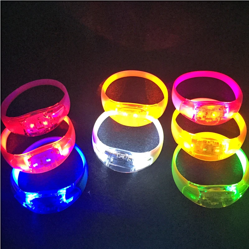 Sound Control Concert Voice Control LED Light Bracelet Bangle Sound Activated Glows Rave  Festival wedding Party decor