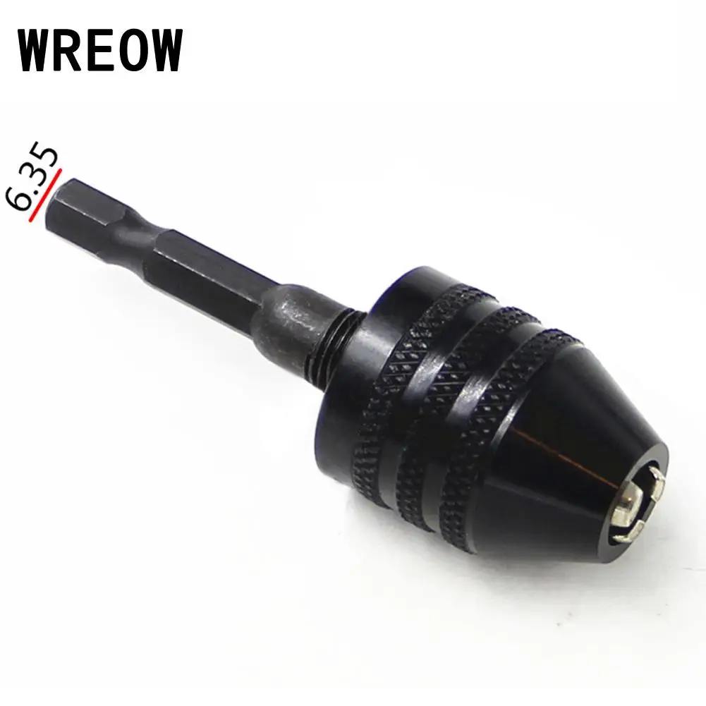 0.3/6.5mm Keyless Drill Chuck Screwdriver Multifunction Keyless Quick Change Hex Shank Twist Drill Bit Chuck Grinder Converter