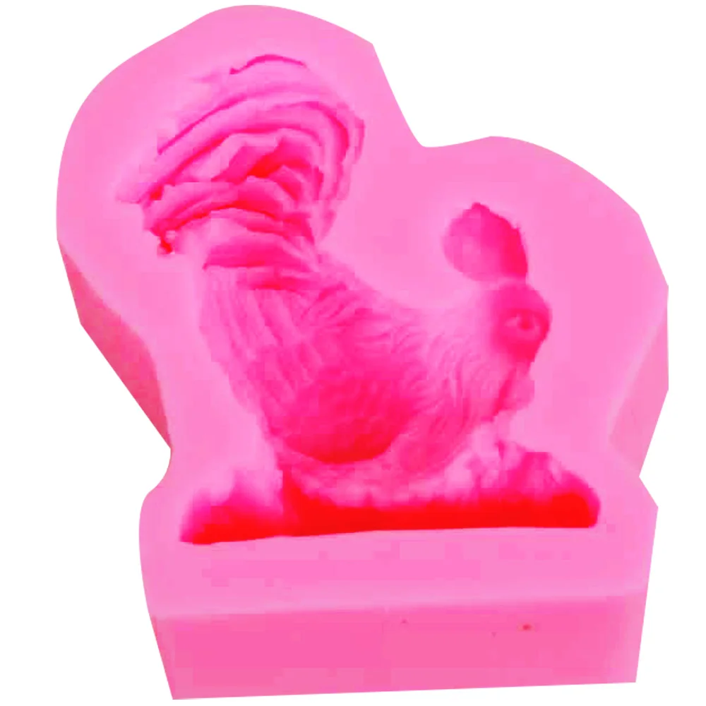 M495  DIY Cock Chicken 3D Candle Soy Wax Mould Scented Soap Handmade Silicone Mold Plaster Resin Clay Diy Craft Home Decoration