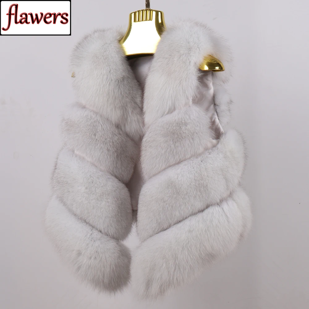 

New Women Real Fox Fur Vest Winter Autumn Quality 100% Genuine Fox Fur Waistcoat Coat Lady Brand Natural Soft Real Fox Fur Gilet