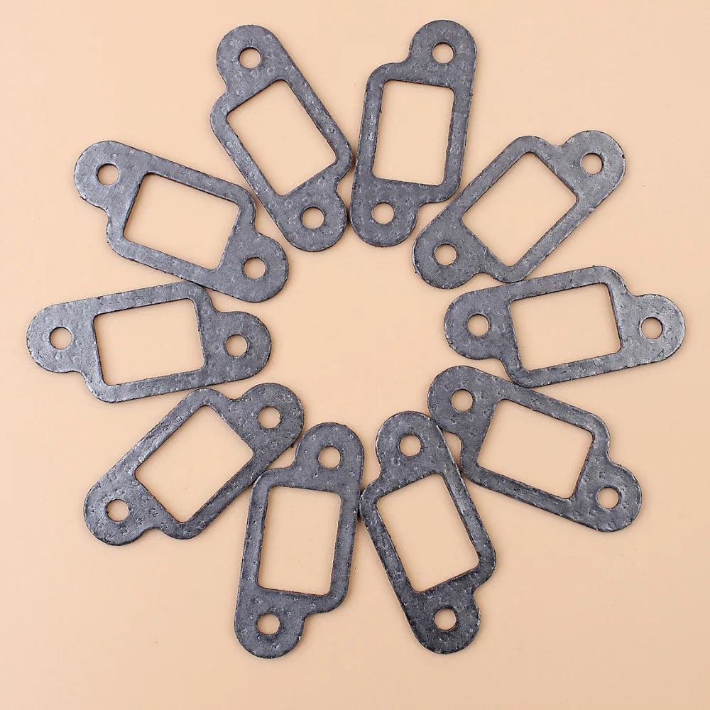 10pcs Muffler Gasket For Stihl MS170 MS180 017 018 021 023 025 MS210 MS230 MS250 Chainsaw 11231490500 / 11301490601 motosierras