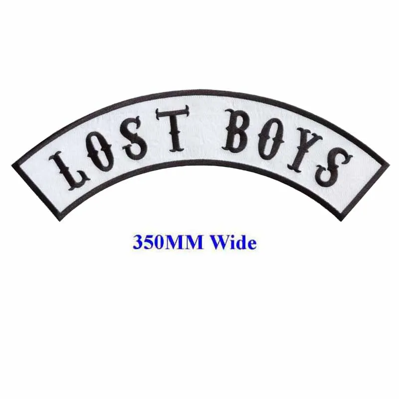 LOST BOYS motorcycle biker patches embroidered iron on patches for full back jackets clothing embroidery rocker MC patches