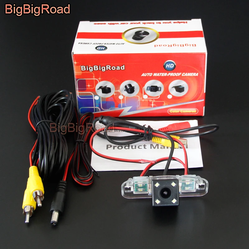 BigBigRoad Auto Vista posteriore Backup Telecamera CCD Visione notturna per Honda Spirior Accord 7 8 Generazione Visione notturna impermeabile