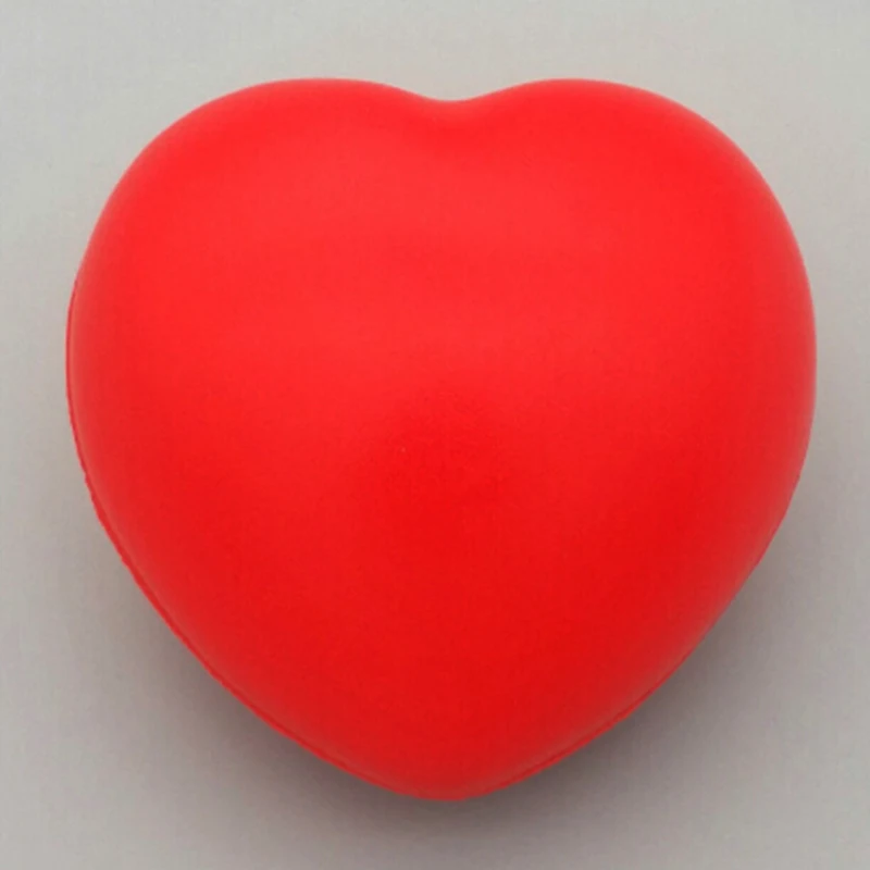 1Pcs Funny Soft Foam Anti Stress Ball Toys Squeeze Heart Shaped Ball Stress Pressure Relief Relax Novelty Fun Gifts Vent Gag Toy