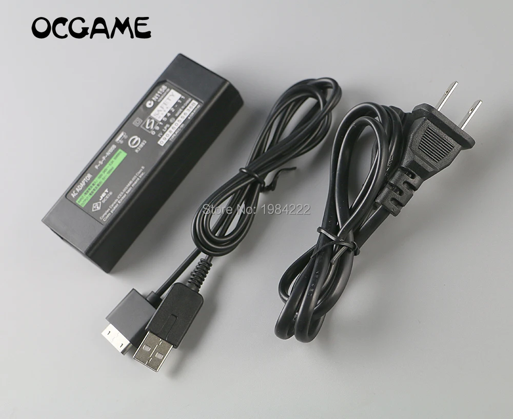 10 unids/lote UE enchufe y enchufe de EE. UU. cargador fuente de alimentación adaptador de CA para PlayStation portátil PSP Go pspgo Cable de carga Cable de datos
