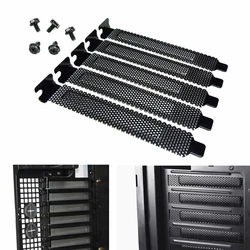 5Pcs PCI Slot Cover Filtro de Poeira Placa de Aço Rígido Com Parafusos Desktop PC Case Bezel Bit Expansão Plug-In