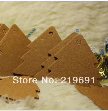 

500pcs/lot wholesale Kraft Christmas Tree Hang tag Gift Tag For Christmas Gift Custom tag