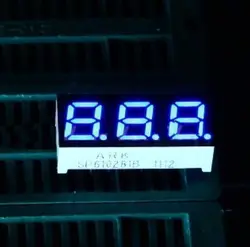 5 pçs 0.28 polegada 3 dígitos display led 7 seg segmento ânodo comum azul novo