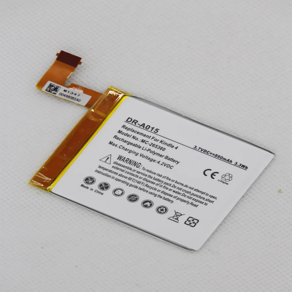 10pcs/lot ISUNOO DR-A015 890mAh Battery For Kindle 4 5 6 D01100 515-1058-01 MC-265360 S2011-001-S replacement Battery