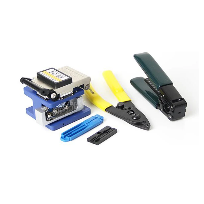 Imagem -02 - Ftth Fibra Óptica Tool Kit com Cutelo e Power Meter Visual Fault Locator Wire Stripper 1mw Vfl Cfs2 Fc6s 10 Pcs