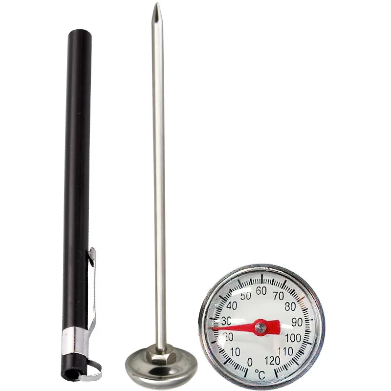 Stainless Steel Thermometer Kitchen Probe Food Tea Water Meat Milk Coffee Foam BBQ Temperature Tester -10 to 120 ° C