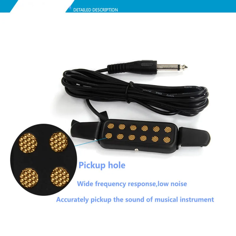 High Quality Acoustic Guitar Pickup, Sound Hole, Classical Pickup, Connect Amplifier, Musical Instruments