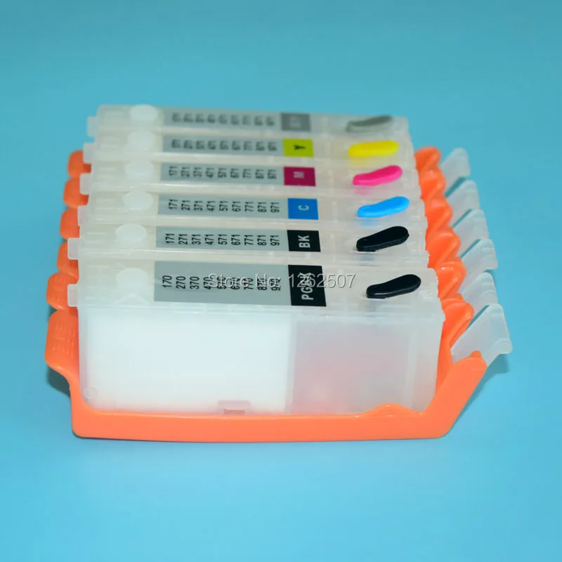 Japan 6Colors Empty Refillable Ink Cartridge With ARC Chip For Canon PIXUS MG7730 MG6930 TS8030 TS9030 Printers view 3