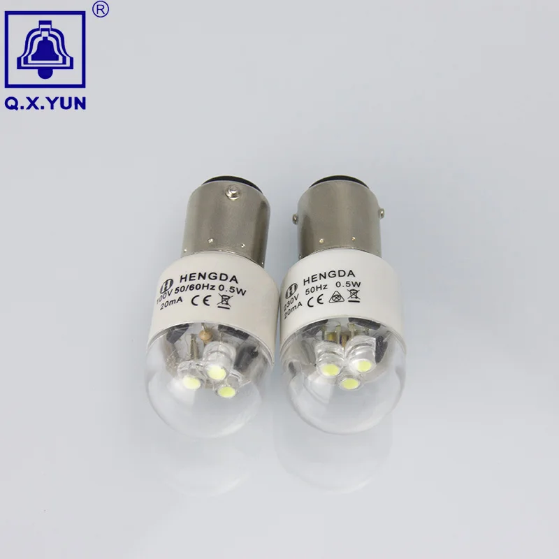 LED Light Bulbs for Singer Home Sewing Machine 0.5W 220 Volts Push In Type #LED-BA15D 220V/110V Refrigerator lamp