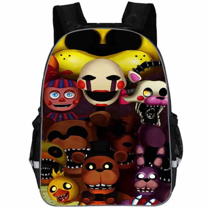 FNAF Stampa Zaino Anima Anime Freddy Donne Degli Uomini Causul Ragazze Dei Ragazzi Borse da Scuola Hip Hop Maschio Del Computer Portatile mochila