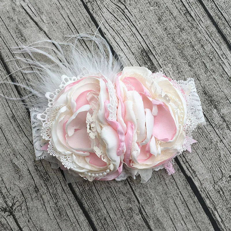 Vintage Flower Girl Headband Kids Hair Accessories Photo Prop