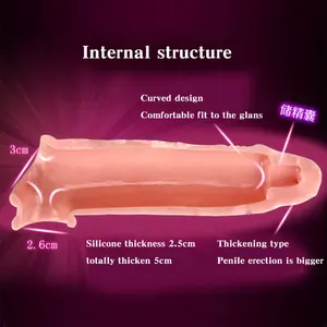 القضيب الموسع كم للرجال قابلة لإعادة الاستخدام توسيع الديك الدائري الواقي الذكري تأخير الكبار الجنس اللعب الأزواج المنتج أعلى 8 مبيعات للواقي الذكري القابل لإعادة الاستخدام - رقم 5