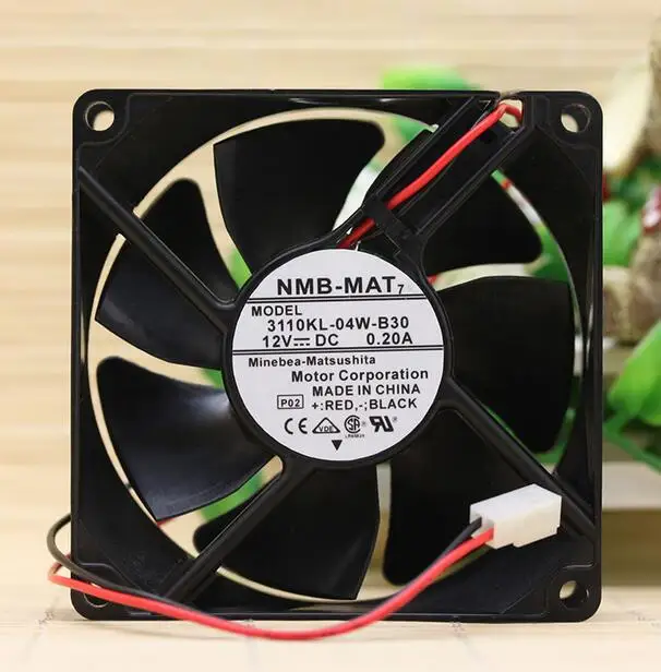 

Original NMB 3110KL-04W-B30 8025 8CM 12V 0.20A two line durable cooling fan