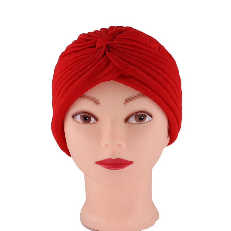 HLEISXI Adult Women Bandanas Fashion Female Solid Turban Headwear Colorful Autumn Warm Head Hat Comfortable Night Caps Bonnet