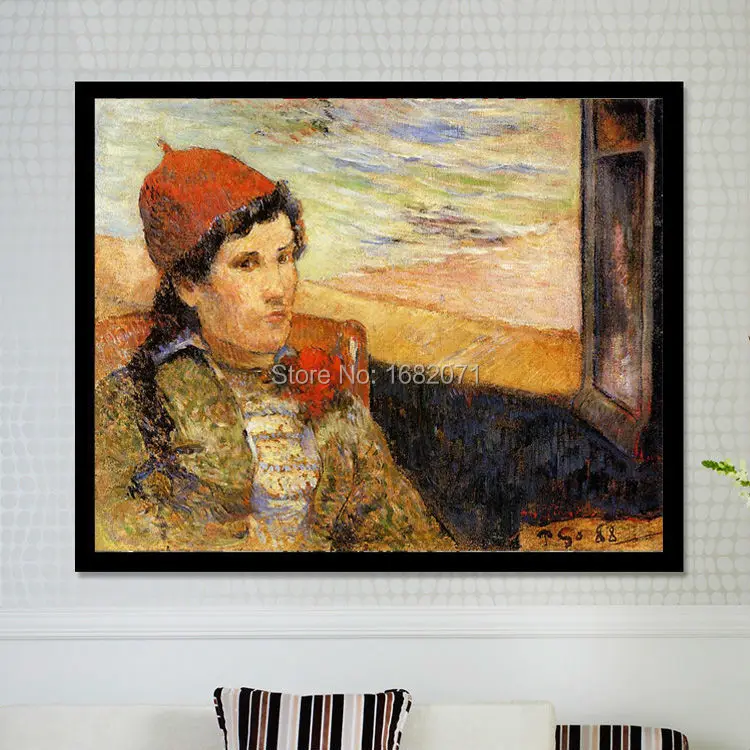 Superb Skills Artist Reproduction Hand-painted Paul Gauguin Artwork The Young Woman At The Window Oil Painting