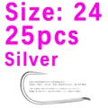 size 24 silver 25pcs