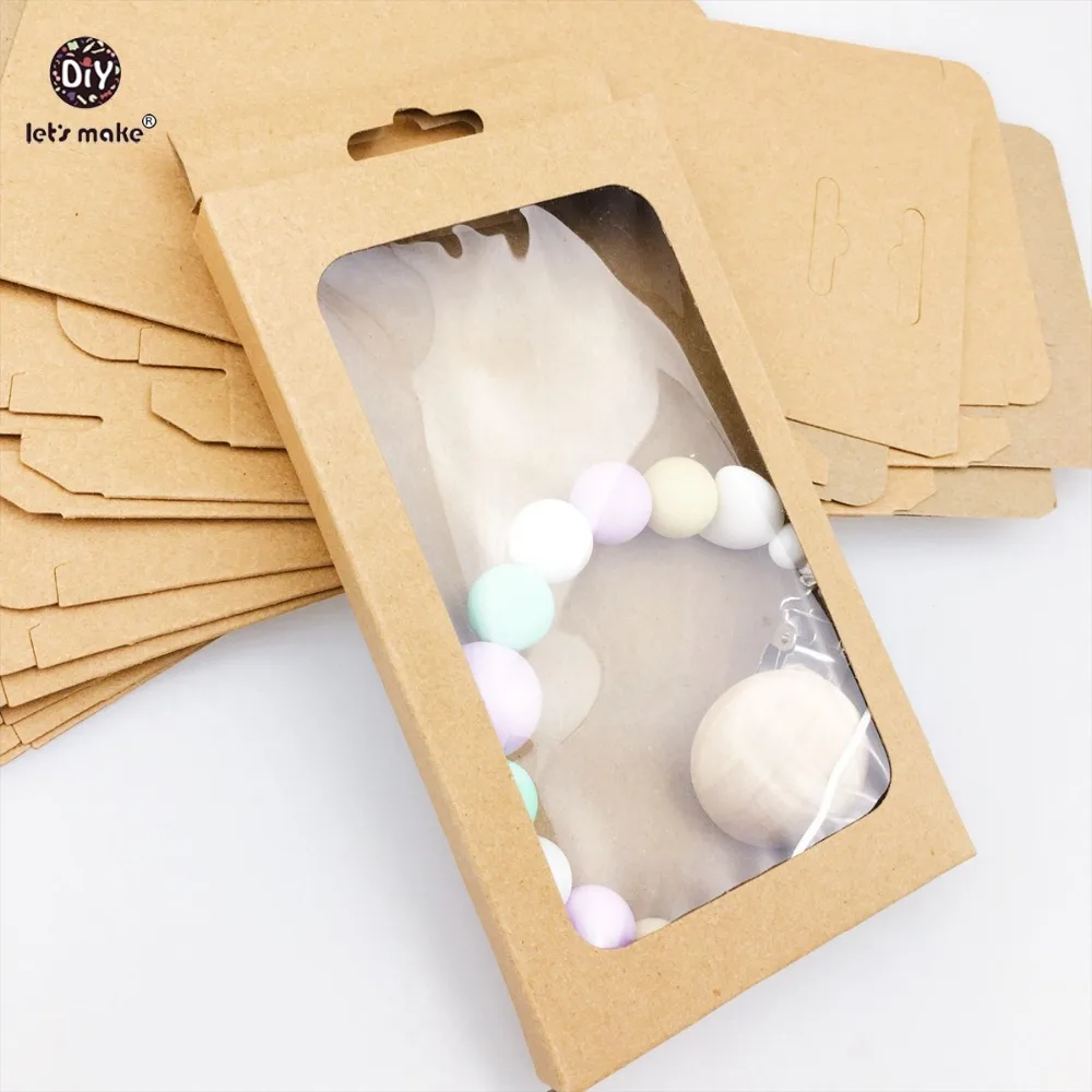 Let's Make 20pcs Baby Gift/Merchandise/Packing Box Kraft Paper Wedding Wrapping Jewelry Supply Nursuing Accessories Baby Teether