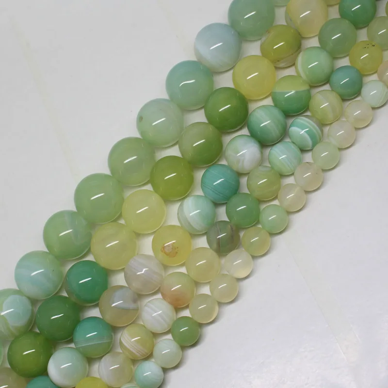 Mini.order is $7! 6-16mm Cyan grape Stripe Banded Agates Round DIY Spacer Loose Beads 15