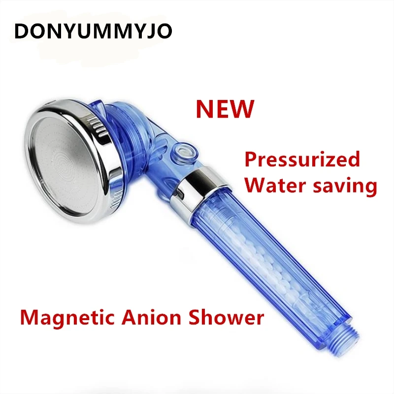 New SPA Magnetic Therapy Bathroom Shower Head Three Function High Pressurize Water Saving ABS Nozzle Filter Hand Shower Head