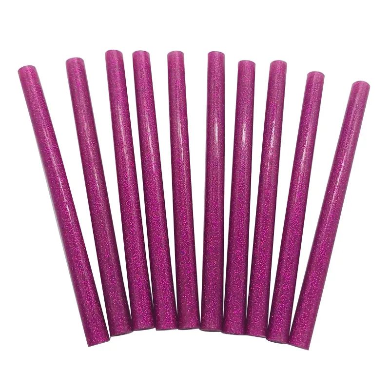 10 stücke Bunte 7mm * 100mm Glitter Hot Melt Kleber Sticks Für Kleber Pistole Handwerk Telefon Fall Album reparatur Zubehör Adhesive Stick