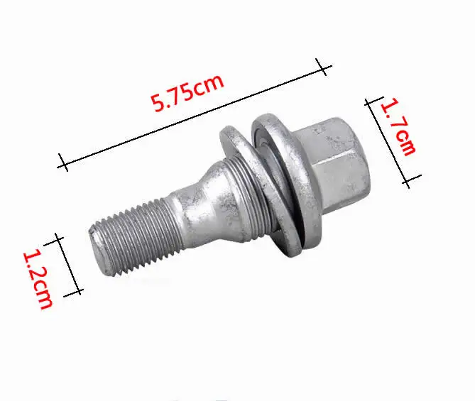 M12 x 1.25 For Peugeot 1007 206 207 307 308 406 407 607 Citroen C5 C4L Wheel Bolts Screws Tires Tyre Screw Flat Seat