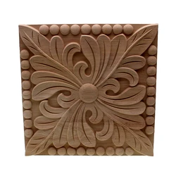 VZLX SALE Rubber Wood Carved Corner Onlay Applique Furniture Vintage Home Decoration Accessories Door Decor DIY Wooden Letters