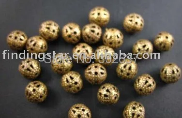 

FREE SHIPING 1000PCS Antiqued bronze filigree spacer beads 6mm M287