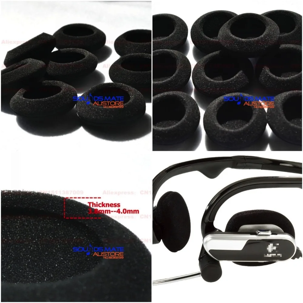 10 Pairs of Foam Ear Pads Foam Cushion Cover For Logitech H555 H 555 Headset Headphone 20Pieces