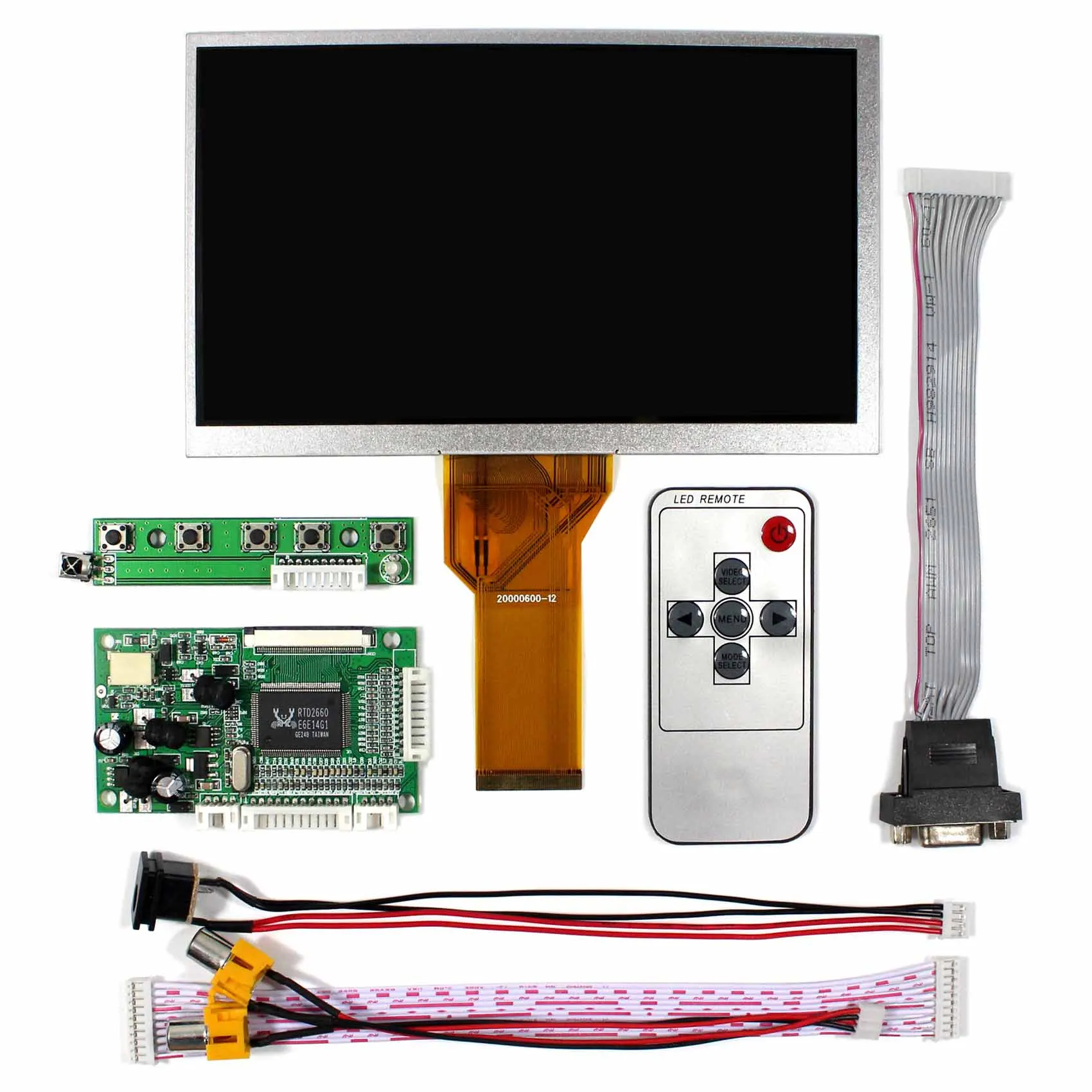 VGA 2AV LCD Controller Board+7inch AT070TN93 EJ070NA-03A 800x480 LCD Screen