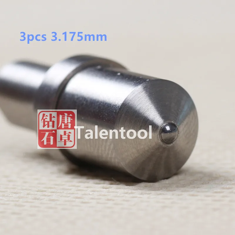 

Talentool 3pcs 3.175mm Steel Ball Hardness Tester indenter Rock well indenter