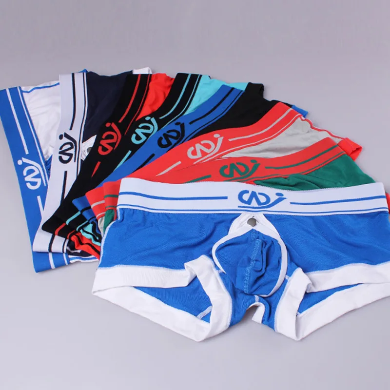 Wang Jiang Modal Boxer Shorts Men Sexy Open Back Underwear Male Remove Separate Pouches Penis Bag Mens Underpants Gay Panties