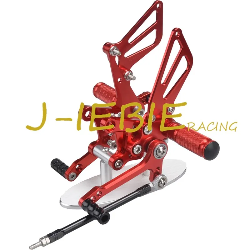 CNC Racing Rearset Adjustable Rear Sets Foot pegs For Suzuki GSXR1000 2001-2004 GSXR600 GSXR750 2001-2005 SV650 SV1000 RED