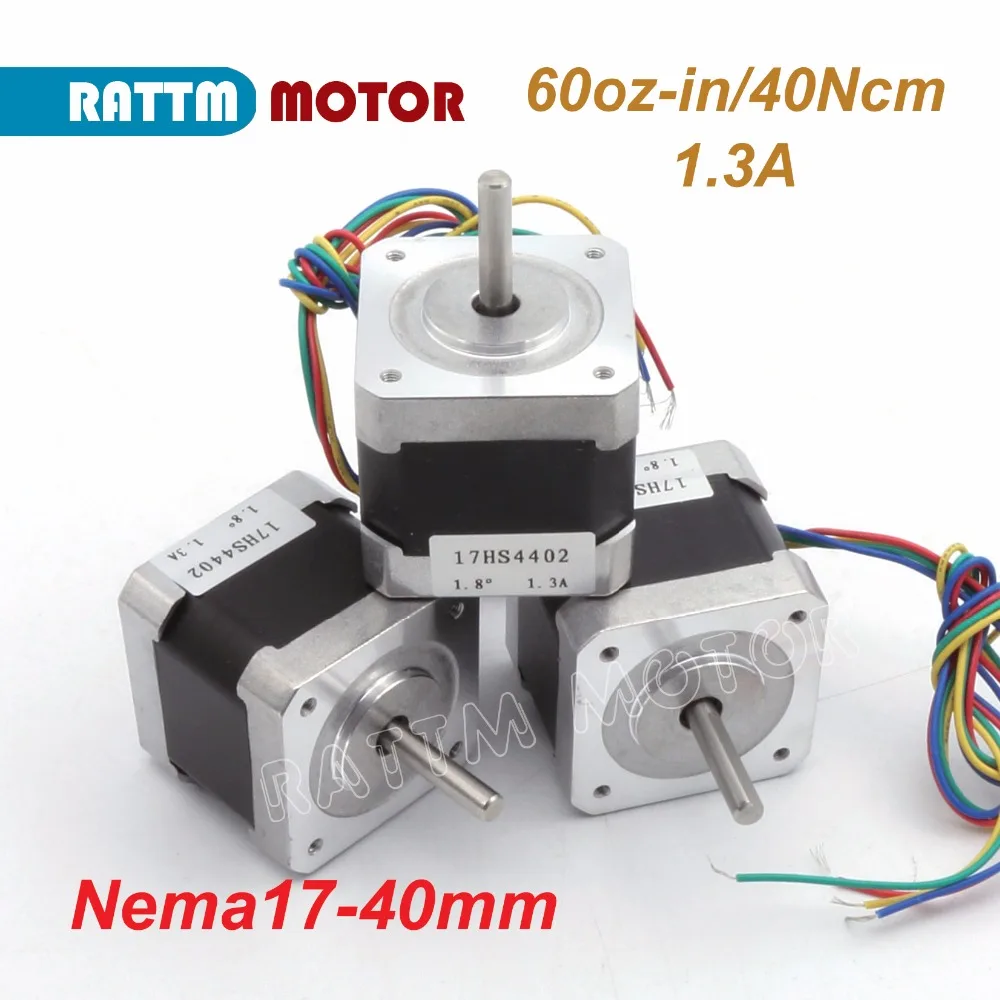 Nema 17 CNC Stepper Motor 17HS4402 40mm 60 Oz-in/40Ncm 1.3A two-phase four-wrie