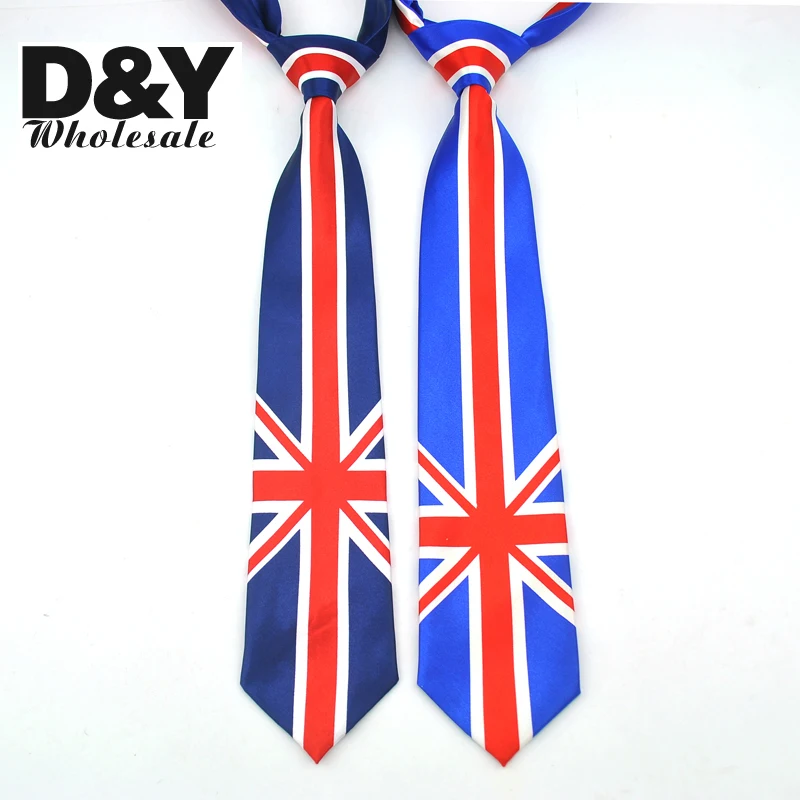 Mens Ties Necktie Formal Dress Gift Wedding Shirts Cravat Ties For Men 3 Inch Wide England /British flag Party Business Fashion